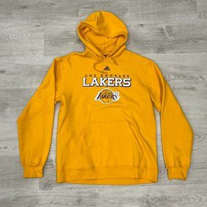 NBA Los Angeles Lakers Yellow Men's Adidas Pullover Sweater Medium